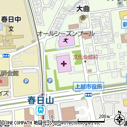 上越市上越文化会館チケット専用ダイヤル周辺の地図