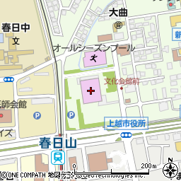 上越文化会館周辺の地図