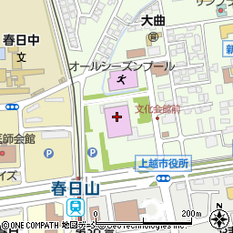 上越文化会館　チケット専用ダイヤル周辺の地図