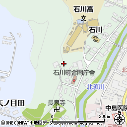 福島県石川郡石川町高田周辺の地図