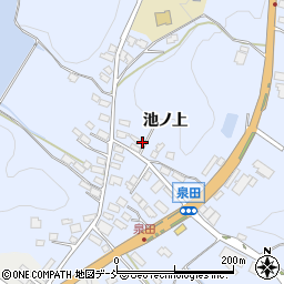 福島県白河市泉田池ノ上周辺の地図