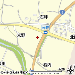 福島県いわき市大久町大久米野周辺の地図