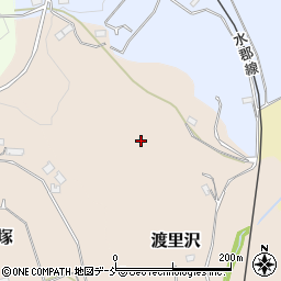 福島県石川郡石川町渡里沢周辺の地図