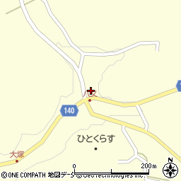 福島県石川郡石川町中田八又周辺の地図