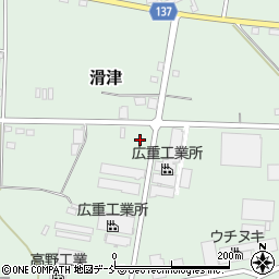 福島県中島村（西白河郡）滑津（白ツ子）周辺の地図