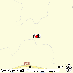 福島県石川町（石川郡）中田（内出）周辺の地図