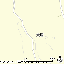 福島県石川郡石川町中田大塚周辺の地図