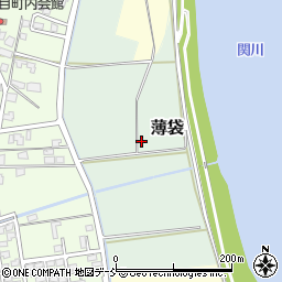 新潟県上越市薄袋周辺の地図