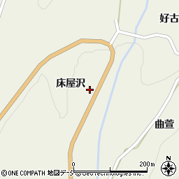 福島県いわき市小川町上小川床屋沢周辺の地図