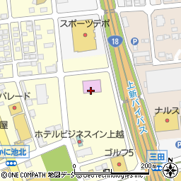 ダイナム　新潟・上越インター店周辺の地図