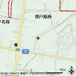 福島県中島村（西白河郡）滑津（背戸原西）周辺の地図