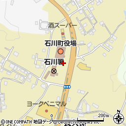 石川町役場　産業振興課・商工観光係周辺の地図
