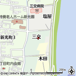 新潟県上越市三交周辺の地図