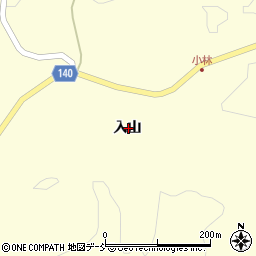 福島県石川郡石川町中田入山周辺の地図