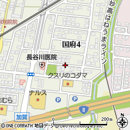 新潟県上越市国府4丁目6周辺の地図