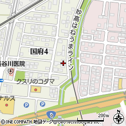 新潟県上越市国府4丁目5周辺の地図