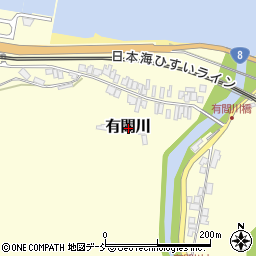 新潟県上越市有間川周辺の地図