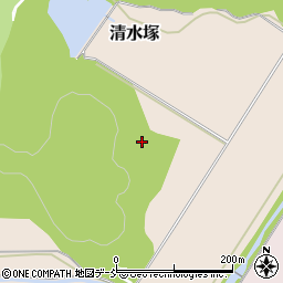 福島県矢吹町（西白河郡）清水塚周辺の地図