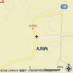 福島県石川郡平田村中倉大川内周辺の地図