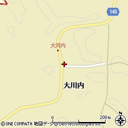 福島県平田村（石川郡）中倉（大川内）周辺の地図