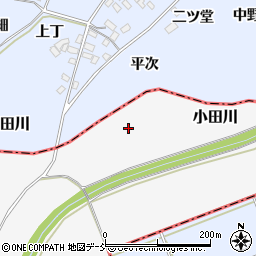福島県白河市小田川二ツ堂周辺の地図