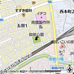 御館公園周辺の地図