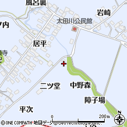 福島県西白河郡泉崎村太田川中野森周辺の地図