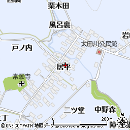 福島県西白河郡泉崎村太田川居平周辺の地図