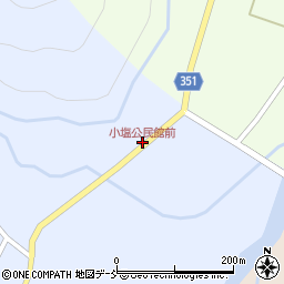 小塩公民館前周辺の地図