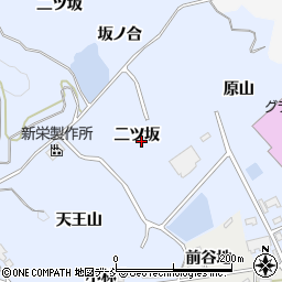 福島県西白河郡泉崎村太田川二ツ坂周辺の地図