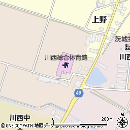 川西総合体育館周辺の地図