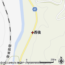 福島県いわき市小川町上小川香後周辺の地図