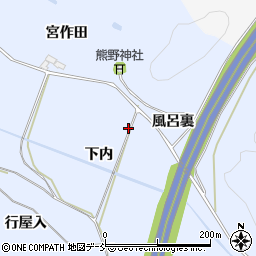 福島県西白河郡泉崎村太田川下内周辺の地図