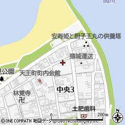 上越市　ライオン像のある館周辺の地図