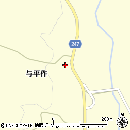 福島県いわき市大久町大久与平作周辺の地図
