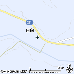 福島県白河市大信豊地（日向）周辺の地図