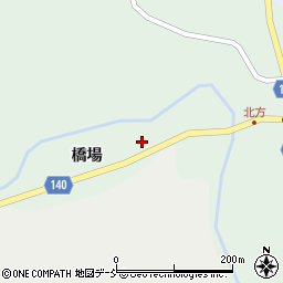 福島県石川郡平田村北方橋場周辺の地図