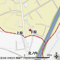 福島県白河市大信下新城下原周辺の地図