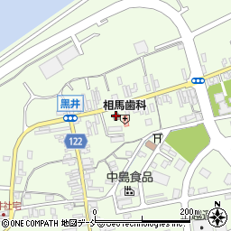 黒井郵便局周辺の地図