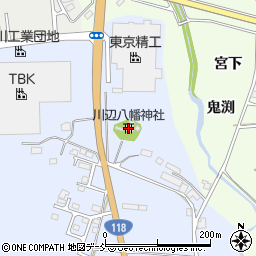 川辺八幡神社周辺の地図