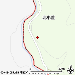 福島県白河市大信隈戸（北小萱）周辺の地図