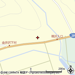 福島県南会津町（南会津郡）金井沢（沢田）周辺の地図