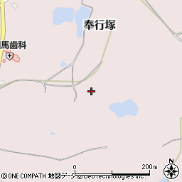 福島県矢吹町（西白河郡）奉行塚周辺の地図