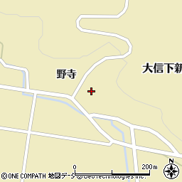 福島県白河市大信下新城野寺周辺の地図