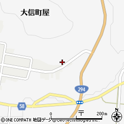 福島県白河市大信町屋屋敷裏周辺の地図