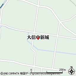 福島県白河市大信中新城周辺の地図