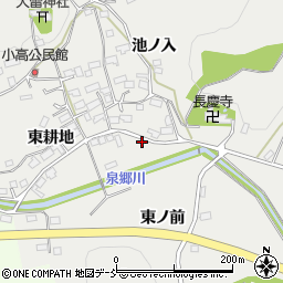 福島県玉川村（石川郡）小高（東ノ前）周辺の地図