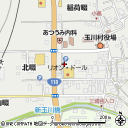 福島県玉川村（石川郡）小高（北畷）周辺の地図