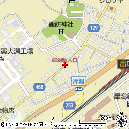 犀潟駅入口周辺の地図