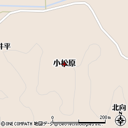 福島県平田村（石川郡）小松原周辺の地図